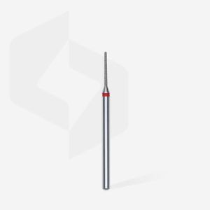 Fraise diamant "aiguille", rouge, diamètre 1 mm / longueur de la partie de travail 10 mm (divisible par 10)