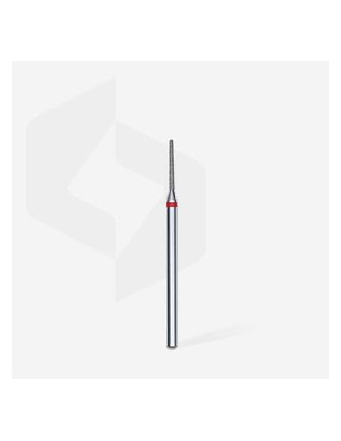 Fraise diamant "aiguille", rouge, diamètre 1 mm / longueur de la partie de travail 10 mm (divisible par 10)