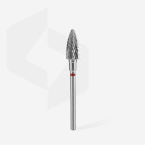 Fraise en carbure de tungstène cône rouge EXPERT diamètre 6 mm / partie active 14 mm