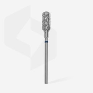 Fraise en carbure de tungstène"cylindre arrondi sécurisé", bleu, diamètre 6 mm / longueur de la partie de travail 14 mm