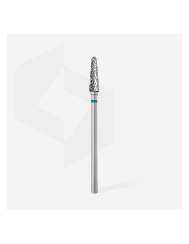 Fraise en carbure de tungstène "cône tronqué", bleu, diamètre 4 mm / longueur de la partie de travail 13 mm