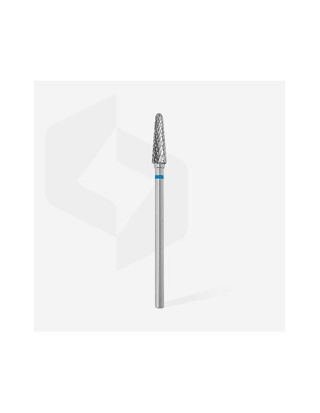 Fraise en carbure de tungstène "cône tronqué", bleu, diamètre 4 mm / longueur de la partie de travail 13 mm