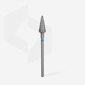 Fraise en carbure de tungstène "cône", bleu, diamètre 6 mm / longueur de la partie de travail 14 mm