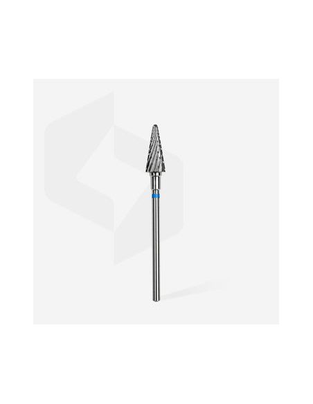 Fraise en carbure de tungstène "cône", bleu, diamètre 6 mm / longueur de la partie de travail 14 mm
