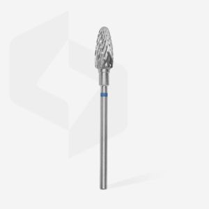 Fraise en carbure de tungstène"maïs", bleu, diamètre 6 mm / longueur de la partie de travail 14 mm