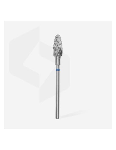 Fraise en carbure de tungstène"maïs", bleu, diamètre 6 mm / longueur de la partie de travail 14 mm