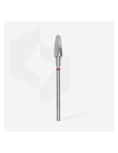 Fraise en carbure de tungstène"maïs", rouge, diamètre 5 mm / longueur de la partie de travail 13 mm