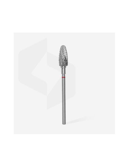 Fraise en carbure de tungstène"maïs", rouge, diamètre 6 mm / longueur de la partie de travail 14 mm