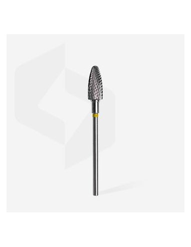 Fraise en carbure de tungstène "maïs", jaune, diamètre 6 mm / longueur de la partie de travail 14 mm