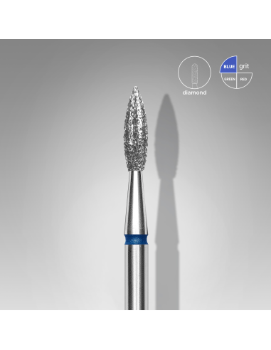 Fraise diamant "flame pointé", bleu,...