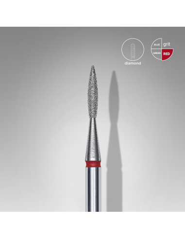 Fraise diamant "flame pointé", rouge,...