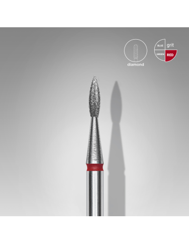Fraise diamant "flame pointé", rouge,...