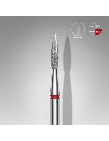 Fraise diamant "flame pointé", rouge,...