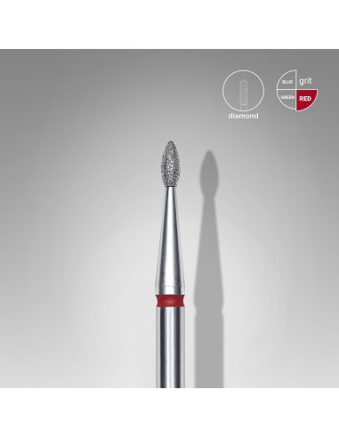 Fraise diamant "goutte", rouge,...