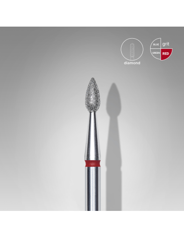 Fraise diamant "goutte", rouge,...