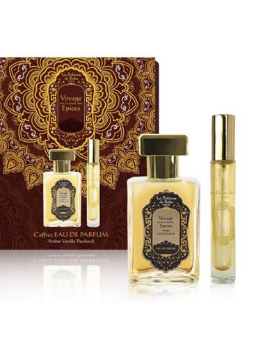 Coffret Eau de Parfum Ayurvédique - Ambre, Vanille, Patchouli - Voyage sur la route des épices