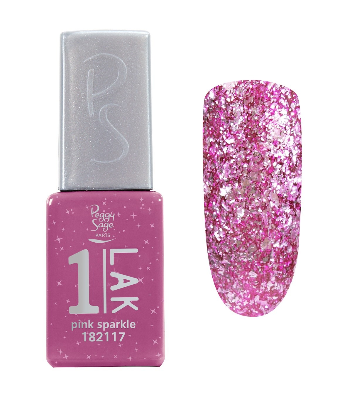 Peggy Sage Vernis semipermanent pailleté 1LAK Vernis semiper...