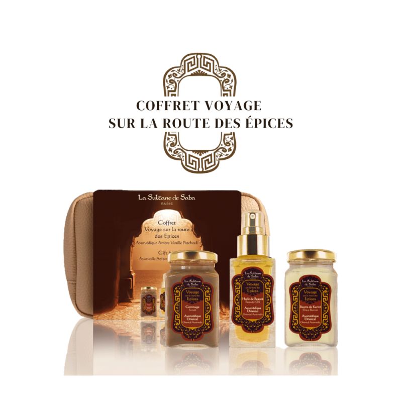 Coffret corps Ayurvédique - Ambre, Vanille, Patchouli - Voyage sur la route des épices