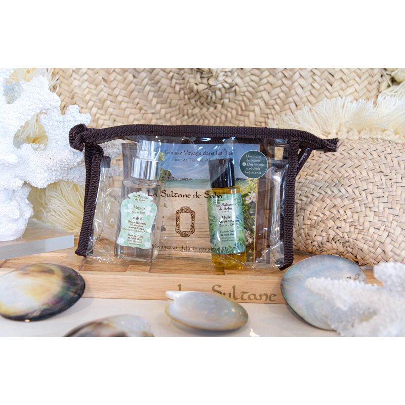 Trousse Huile Fleur de tiaré + Brume Fleur de tiaré - Voyage dans les îles