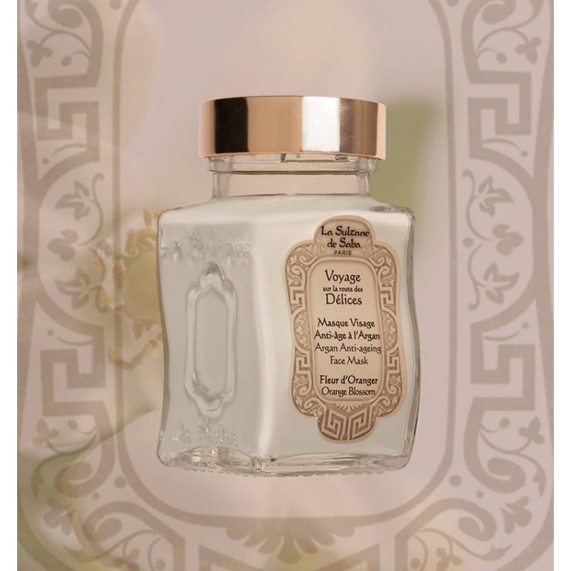 Masque visage anti-âge à l'argan et Fleur d'Oranger 100ml Masque visage anti-âge à l'argan et Fleur d'Oranger 100ml