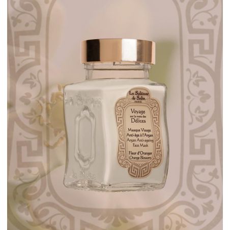 Masque visage anti-âge à l'argan et Fleur d'Oranger 100ml Masque visage anti-âge à l'argan et Fleur d'Oranger 100ml
