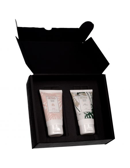 Coffret Duo cadeau Parfum 50ml + Tube 50ml Coffret Duo cadeau Parfum 50ml + Tube 50ml